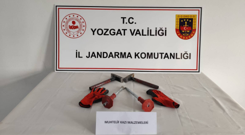 Yozgat'ta izinsiz kazı yapan 5 kişi suçüstü yakalandı
