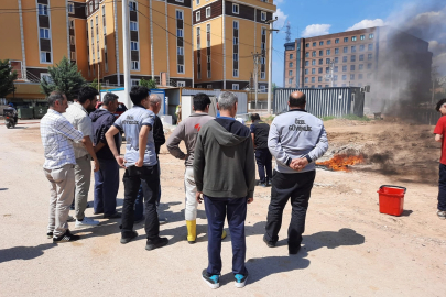 Büyükşehirden Uygulamalı Yangın Eğitimi