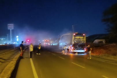 Yozgat’ta Seyir Halindeki Yolcu Otobüsünde Yangın Çıktı