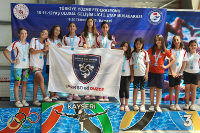 Düzce Yüzme Takımı, Ulusal Gelişim Ligi’nde Altın Madalya Kazandı