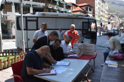 Gümüşhane’de kan bağışı kampanyasına yoğun ilgi