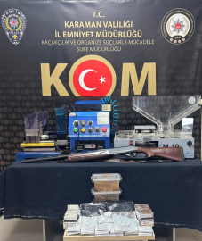 Karaman'da 3 milyon 300 bin makaron ele geçirildi