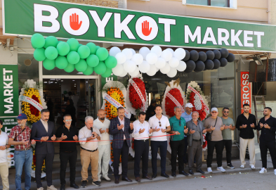 Gölbaşı'nda İsrail ürünlerini boykot etmek için market açıldı