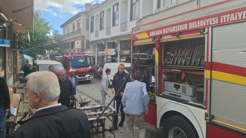 Beypazarı'nda çıkan yangın söndürüldü